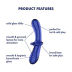 Satisfyer Double Crystal Glass Dildo – Premium Quality Temperature Play and Textured Sensation > Glass > Dildos