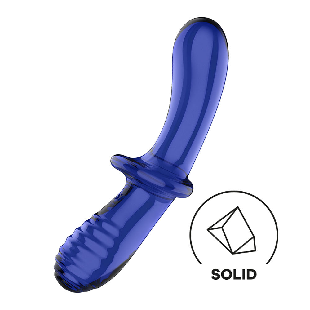 Satisfyer Double Crystal Glass Dildo – Premium Quality Temperature Play and Textured Sensation Secondary image