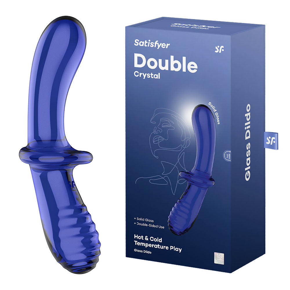 Satisfyer Double Crystal Glass Dildo – Premium Quality Temperature Play and Textured Sensation > Glass > Dildos Main image