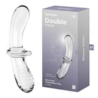 Satisfyer Double Crystal Borosilicate Glass Dildo – Temperature Play Sex Toy > Glass > Dildos