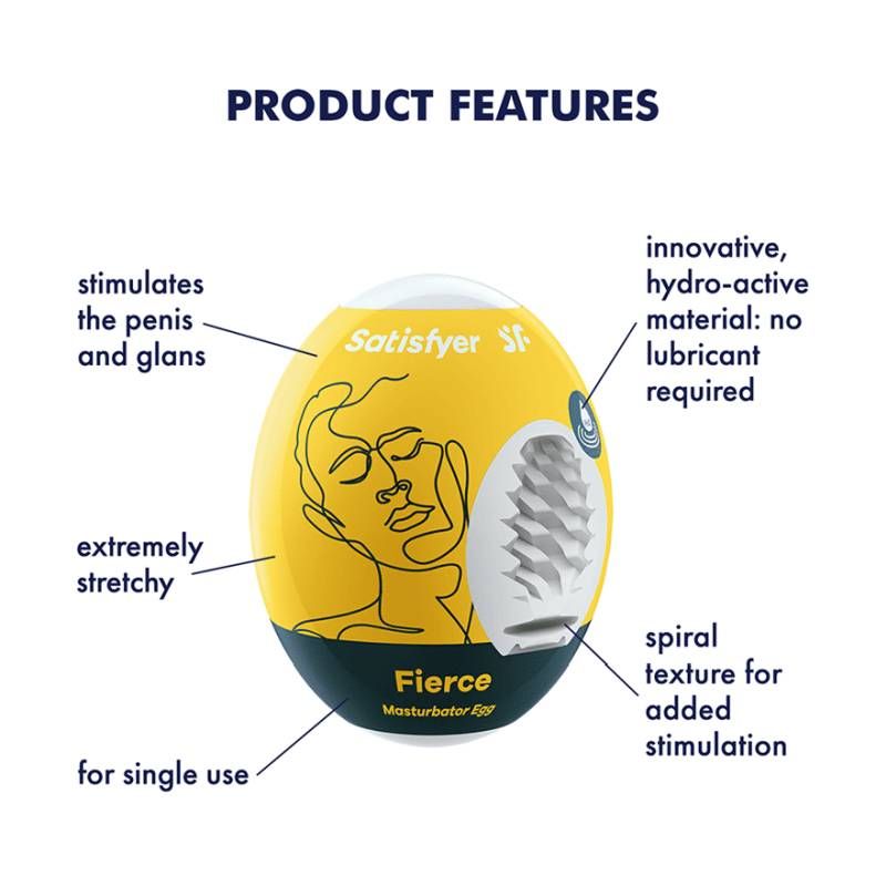 Satisfyer Masturbator Egg Fierce Compact Travel Size Masturbator Secondary image