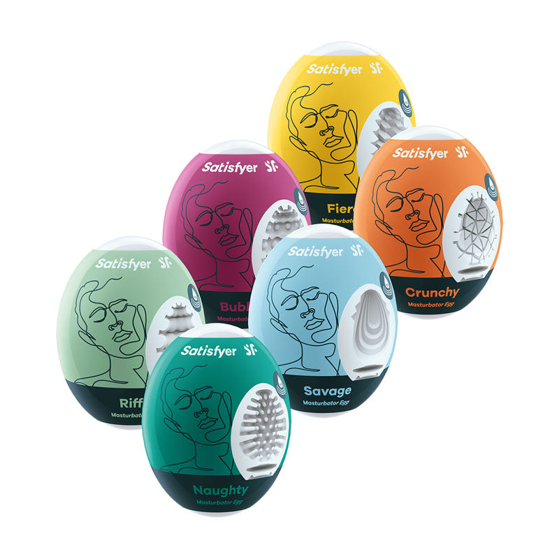 Satisfyer Masturbator Eggs Assorted Pack 6 Compact Size Masturbators > Sex Toys For Men > Masturbators Cup