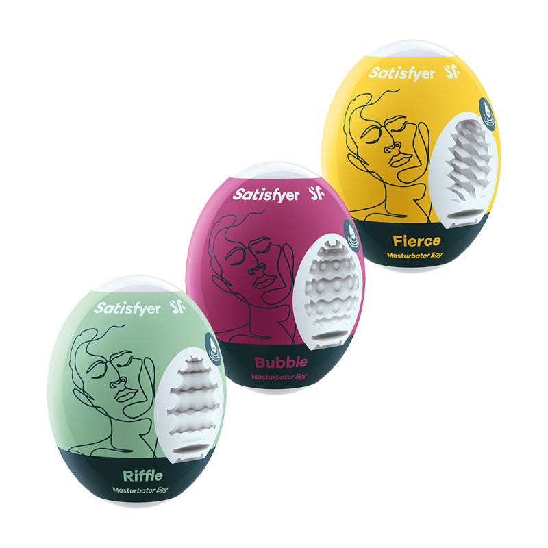Satisfyer Masturbator Eggs Variety Mixed 3 Pack – Strokers Secondary image