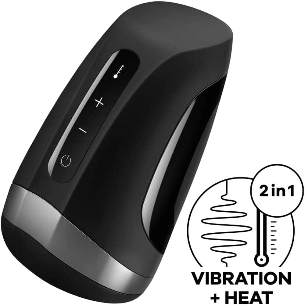 Satisfyer Men Heat and Vibration Masturbator – Warming Technology Masturbator Device > Sex Toys For Men > Masturbators > Vibrating