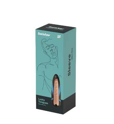Satisfyer Men Sleeve Lusty Tongues – Realistic Sensual Texture Masturbator Sleeve > Sex Toys For Men > Masturbators > Vibrating