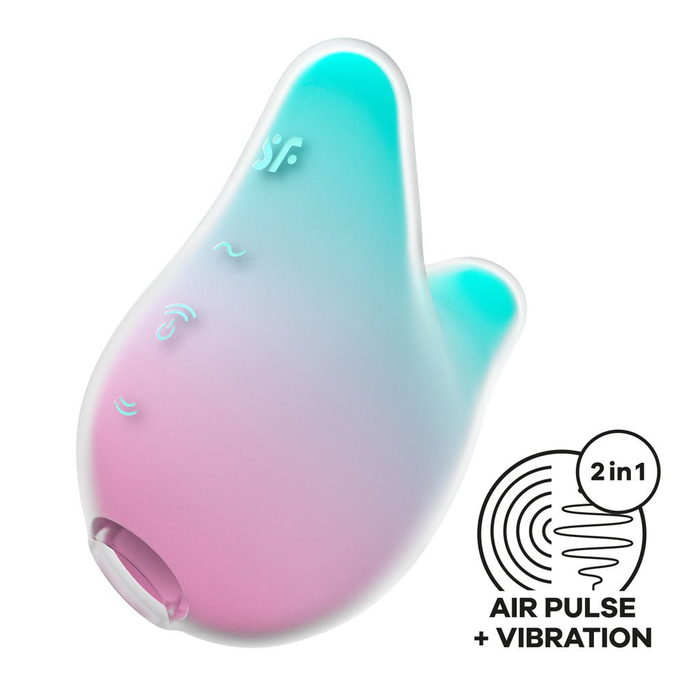 Satisfyer Mermaid Vibes Air Pulse Stimulator Mint Pink