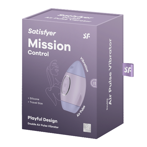 Satisfyer Mission Control Violet Travel Size Double Air Pulse Rechargeable Vibrator Secondary image