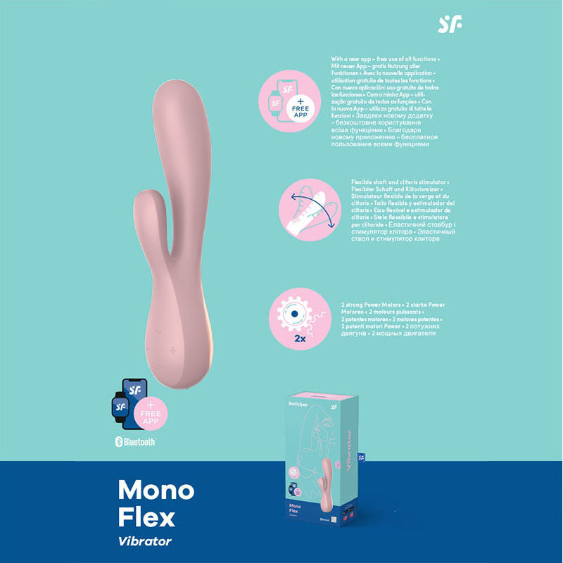 Satisfyer Mono Flex USB Rechargeable Rabbit Vibrator 10.5 Inch Secondary image