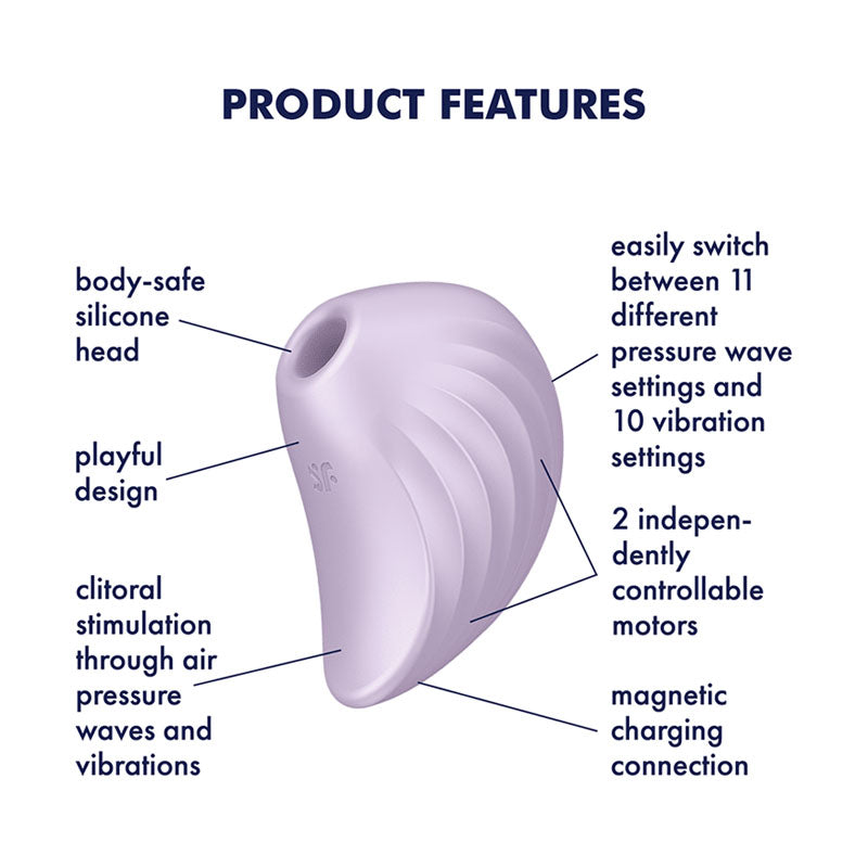 Satisfyer Pearl Diver – Air Pulse Technology Rechargeable Clitoral Vibrator > Sex Toys For Ladies > Air Pulsation
