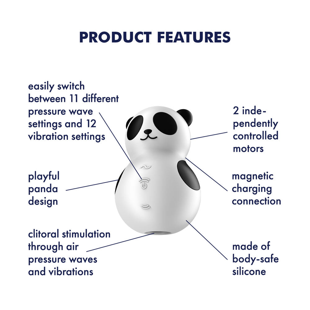 Satisfyer Pocket Panda Air Pulse Rechargeable Compact Vibrator > Sex Toys For Ladies > Air Pulsation