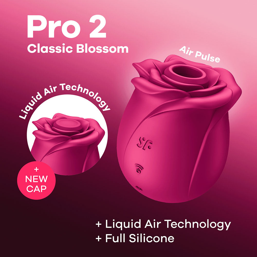 Satisfyer Pro 2 Classic Blossom – Air Pulse Silicone Vibrator Secondary image