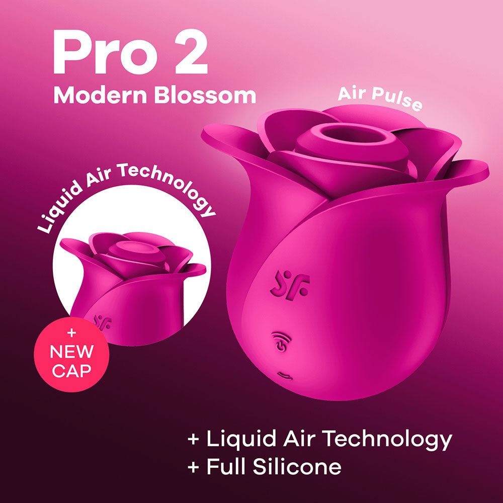 Satisfyer Pro 2 Modern Blossom – Air Pulse Rose Stimulator Vibrator Secondary image