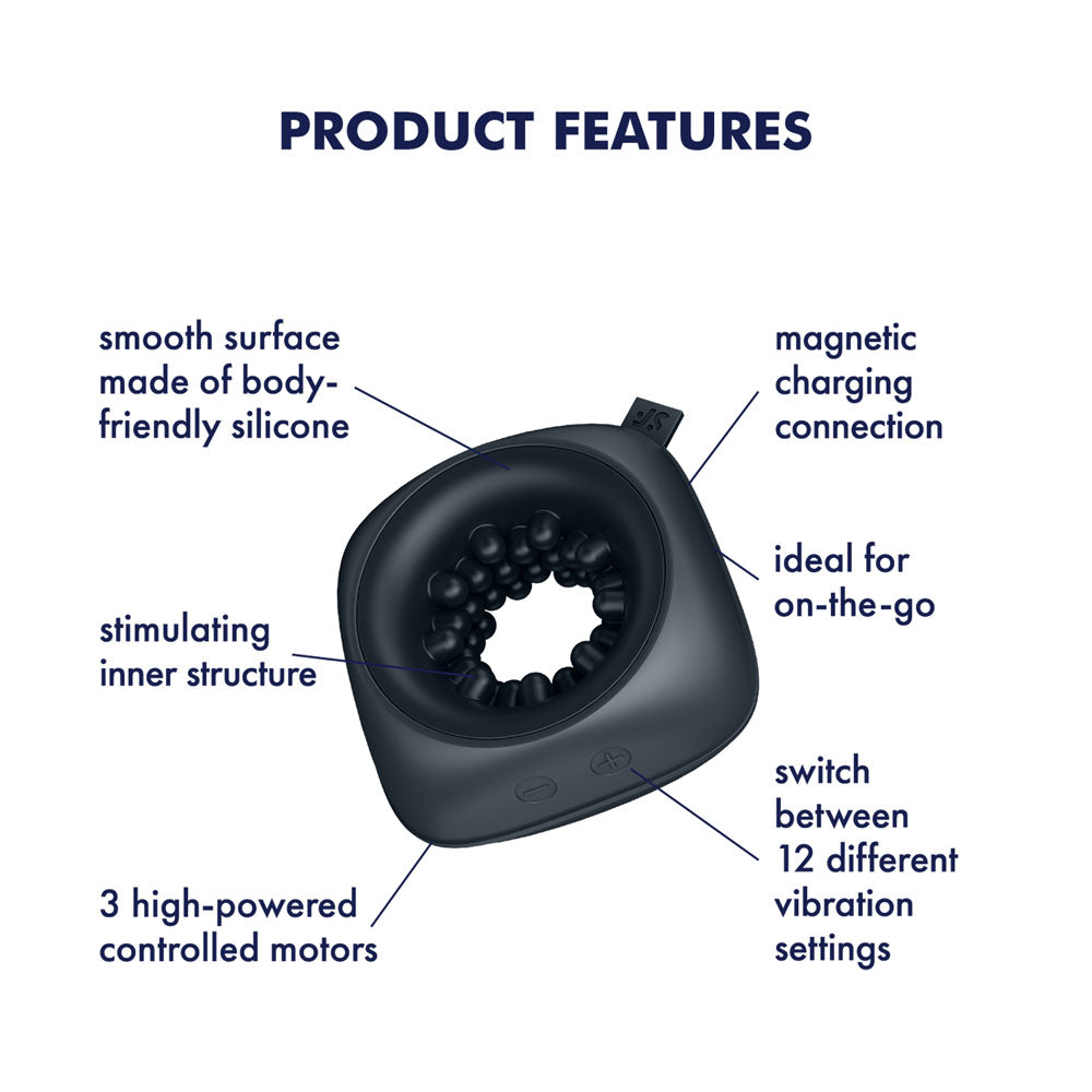 Satisfyer Ring Stroker – Compact Silicone Pocket Size Vibrating Masturbator > Sex Toys For Men > Masturbators > Vibrating