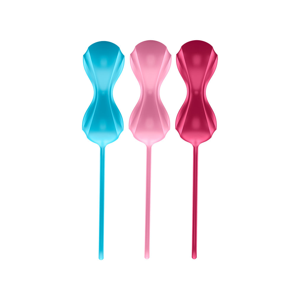 Satisfyer Set of 3 Silicone Orgasm Balls with Moving Inner Balls – Silicone Orgasm Balls > Sex Toys For Ladies > Kegel Exercise