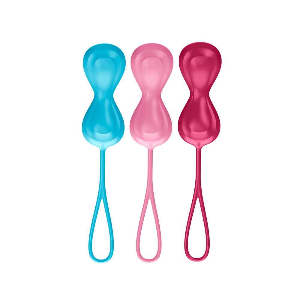 Satisfyer Set of 3 Silicone Orgasm Balls with Moving Inner Balls – Silicone Orgasm Balls > Sex Toys For Ladies > Kegel Exercise