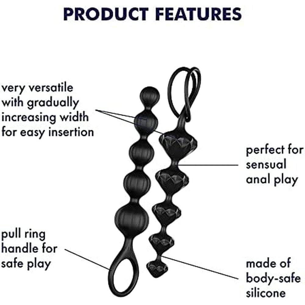 Satisfyer Silicone Anal Beads Set of 2 – Smooth Ergonomic Design 8 Inches Anal Beads Secondary image