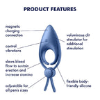 Satisfyer Sniper Vibrating Lasso Cock Ring Blue