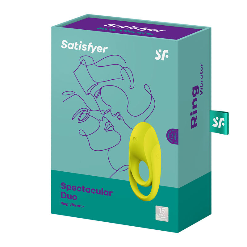 Satisfyer Spectacular Duo Light Rechargeable Dual-Loop Vibrating Cock and Balls Ring > Cock Ring > Vibrating