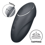 Satisfyer Tap and Climax 1 Lay-On Vibrator Grey