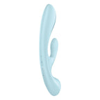Satisfyer Triple Oh 24cm Dual Stimulation Rabbit Vibrator Blue | 12 Modes > Vibrators > Ladies > Rabbit