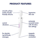 Satisfyer Wand-er Woman Rechargeable Massage Wand – White Massage Wand > Sex Toys > Massage Wands