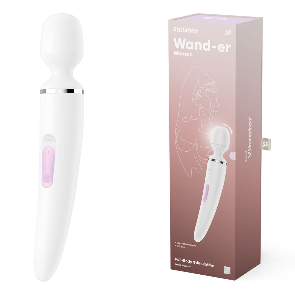 Satisfyer Wand-er Woman Rechargeable Massage Wand – White Massage Wand > Sex Toys > Massage Wands