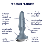 Satisfyer Plug-ilicious 2 Vibrating Plug Ice Blue