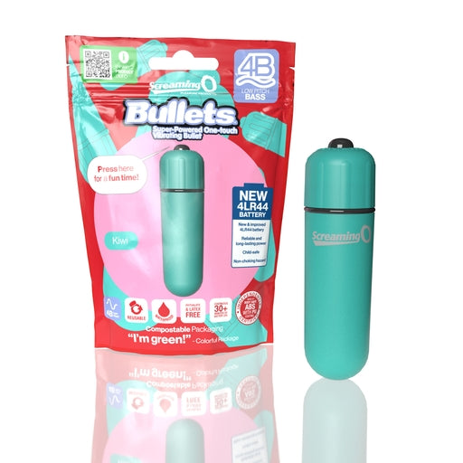 Screaming O 4B Bullets – Low Pitch Bass Motor Compact Vibrator with Long-Lasting Batteries > Vibrators > Mini Vibrators Main image