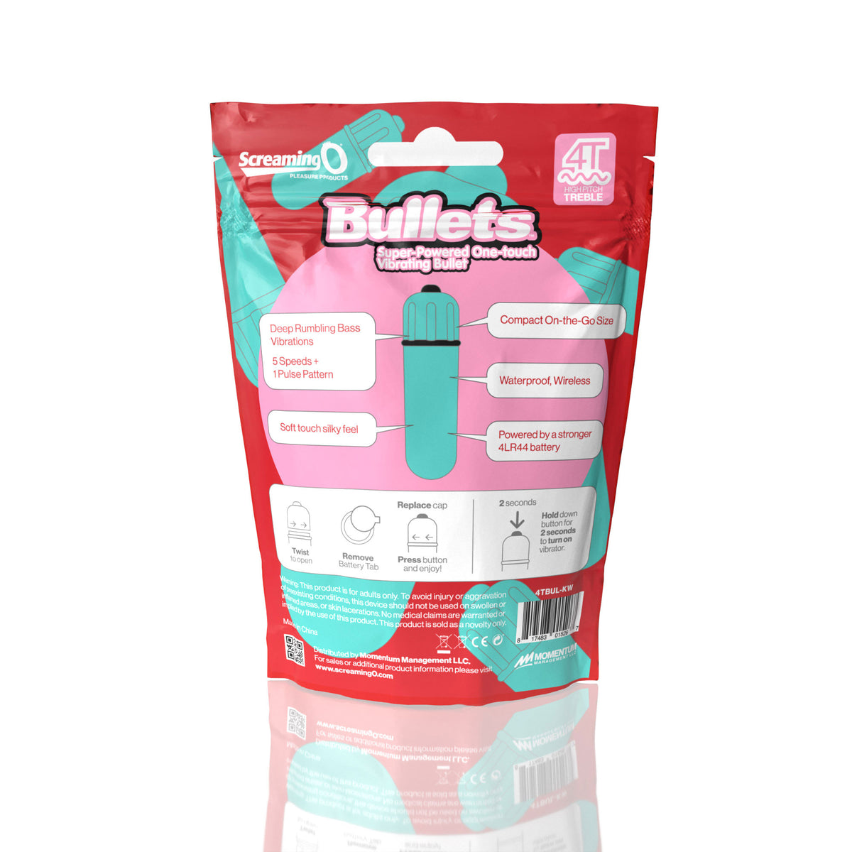 Screaming O Bullets 4T High Pitch Treble – Waterproof Vibrating Bullet with 4T Motor > Vibrators > Mini Vibrators