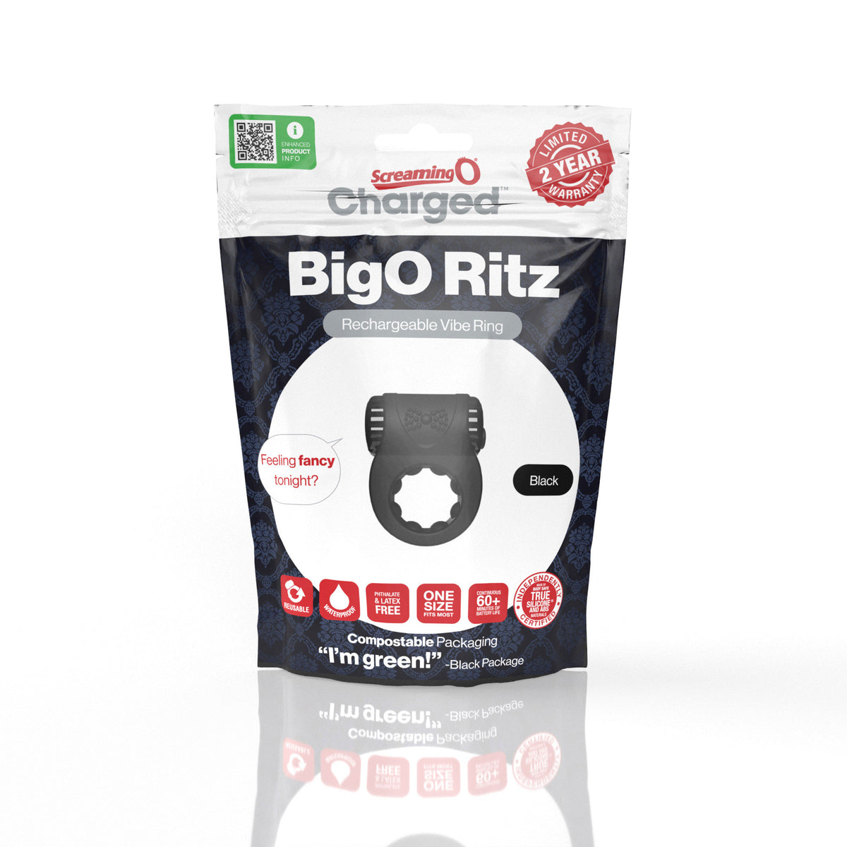 Screaming O Ritz Vibrating Pleasure Ring – Rechargeable Silicone Vibrating Ring > Cock Ring > Vibrating