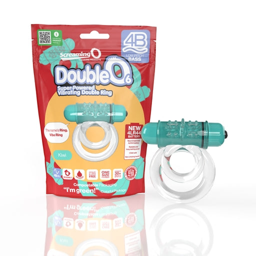 Double O 6 Vibrating Ring – Low Pitch Bass, Raised Ticklers, Long-Lasting Battery Ring > Cock Ring > Vibrating Main image