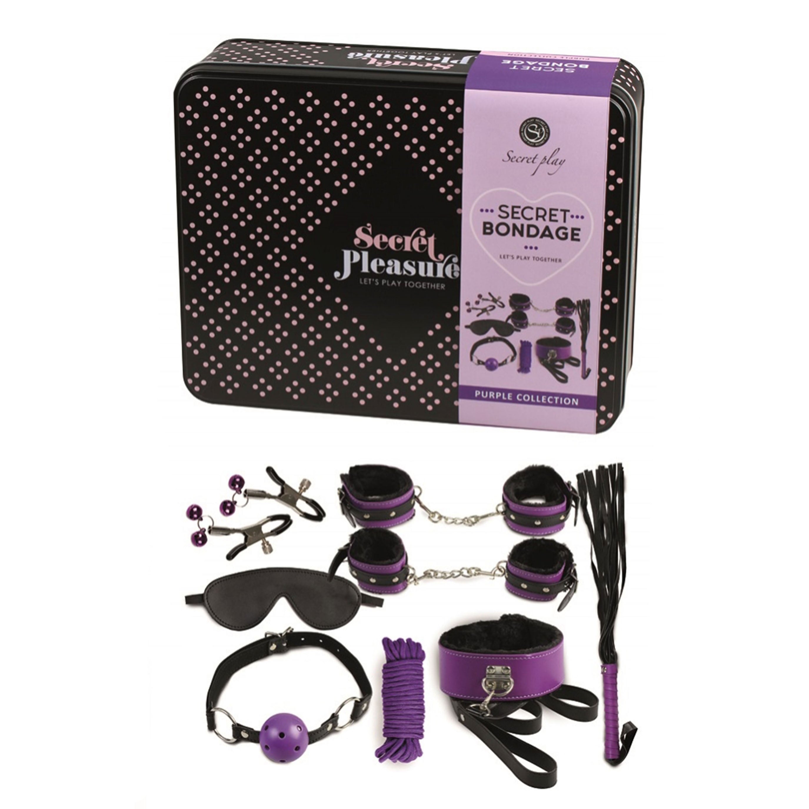 Secret Bondage Kit Black Purple Collection For Couples Default Title > Bondage Gear > Bondage Kits