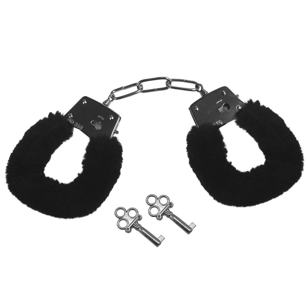 Sex & Mischief Furry Handcuffs – Soft Faux Fur Lined Adjustable Handcuff Restraints > Bondage Gear > Handcuffs Main image