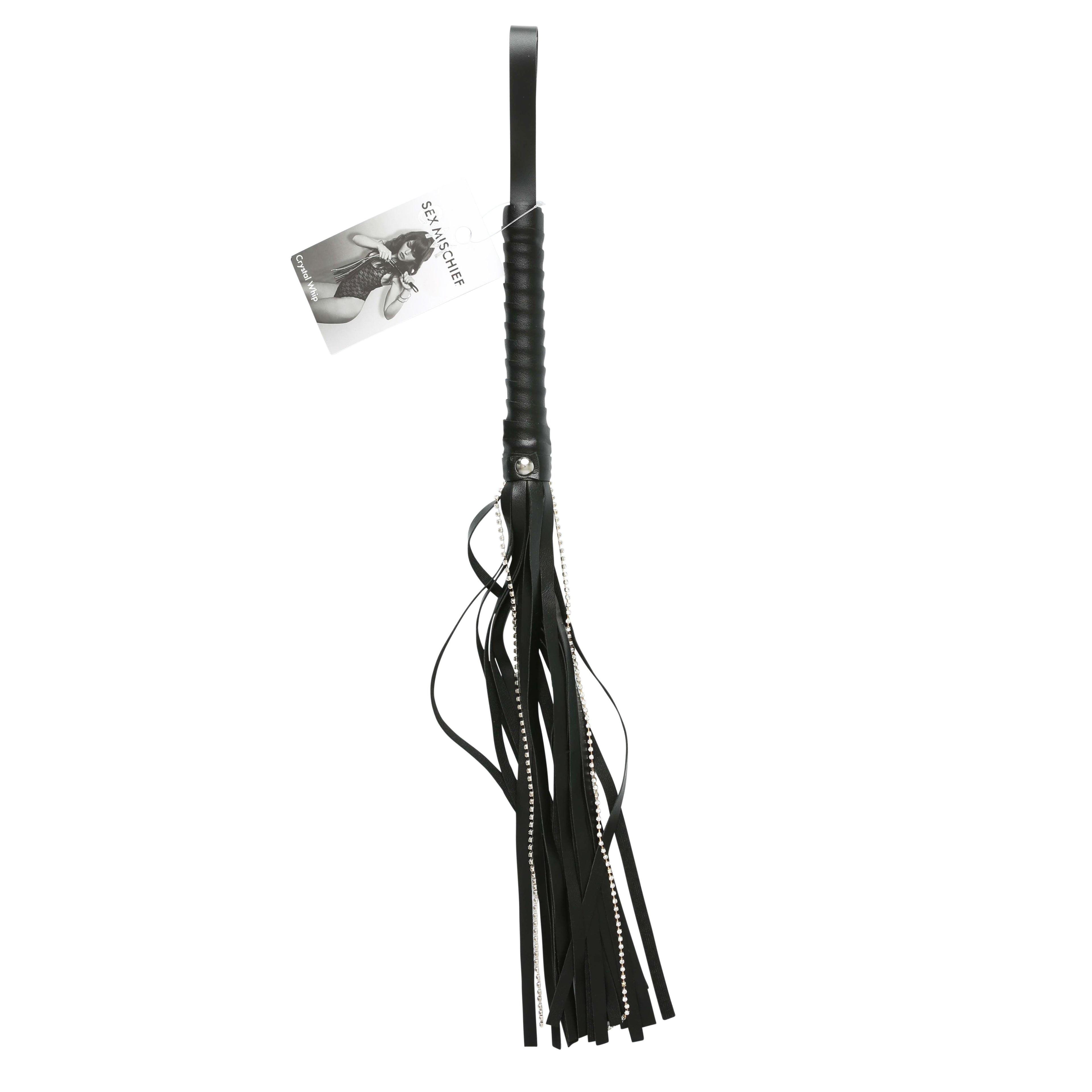 Sex and Mischief Crystal Black Whip – Stylish Accessory Whip > Bondage Gear > Whips & Floggers