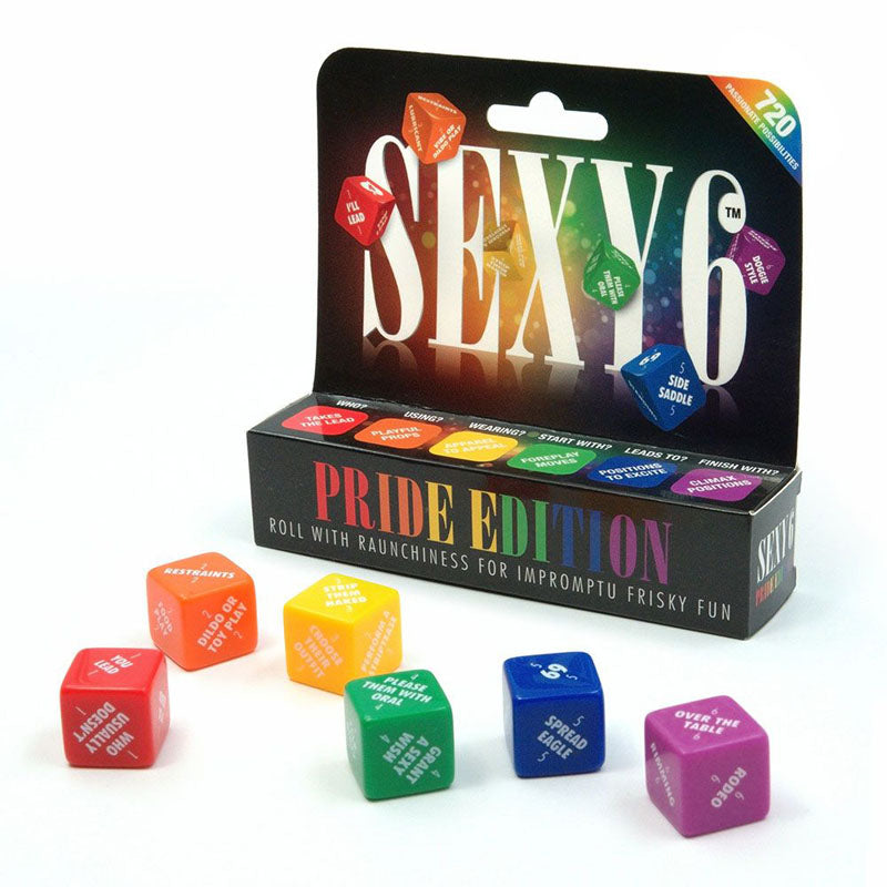 Sexy 6 Pride Edition Dice Set – Vibrant Rainbow Intimate Dice Set Secondary image