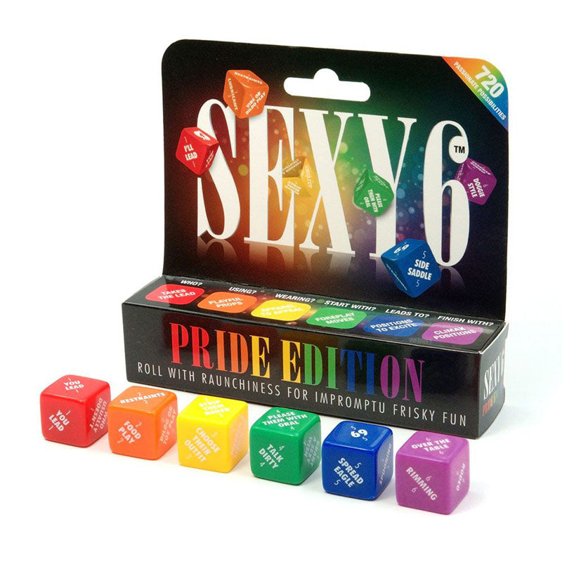 Sexy 6 Pride Edition Dice Set – Vibrant Rainbow Intimate Dice Set > Novelties > Games
