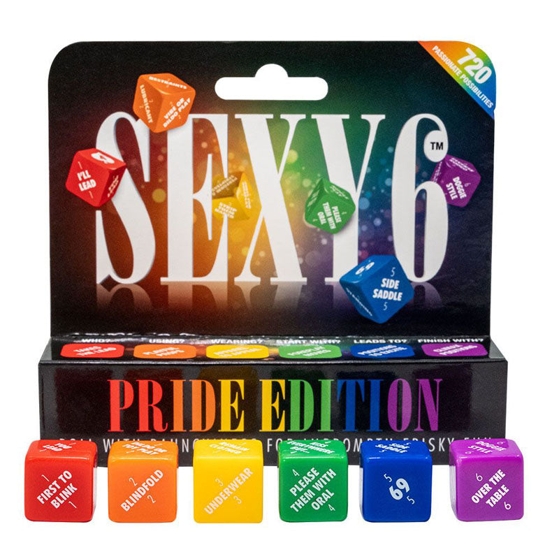 Sexy 6 Pride Edition Dice Set – Vibrant Rainbow Intimate Dice Set > Novelties > Games