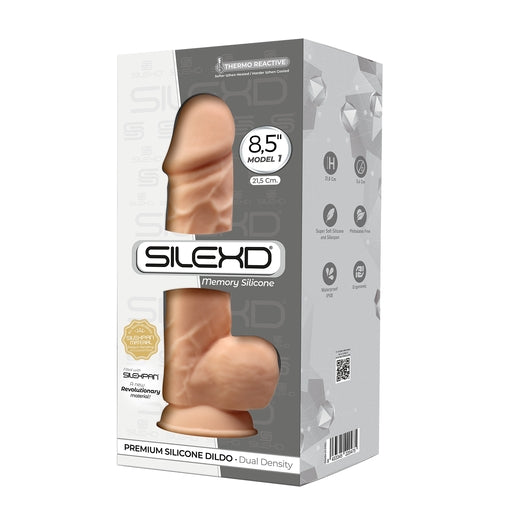 Silexd 8.5 Inch Model 1 Flesh Premium Silicone Dildo Dual Density Thermo Reactive > Dildos > Realistic Dildos Main image