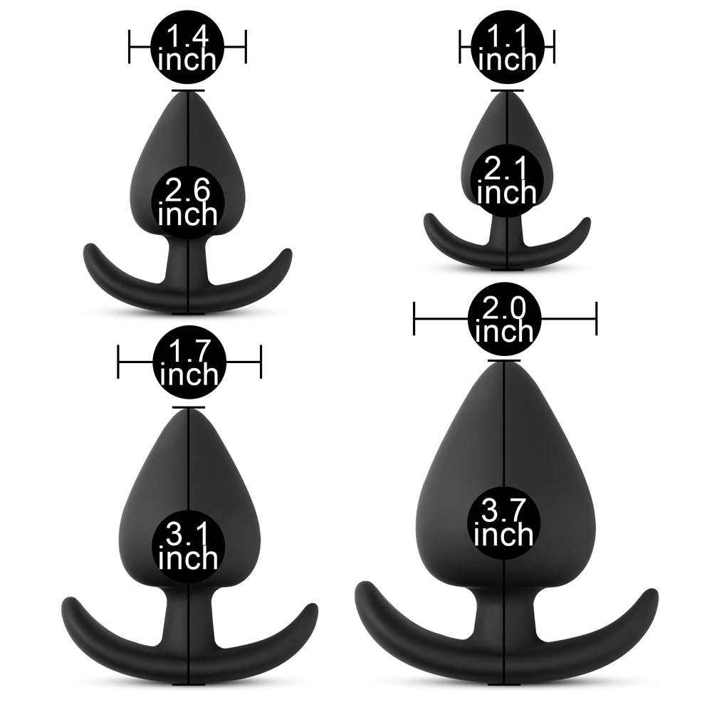 Silicone Butt Plug Set Small Beginner Anal Plugs Kit > Anal Range > Butt Plug Kits