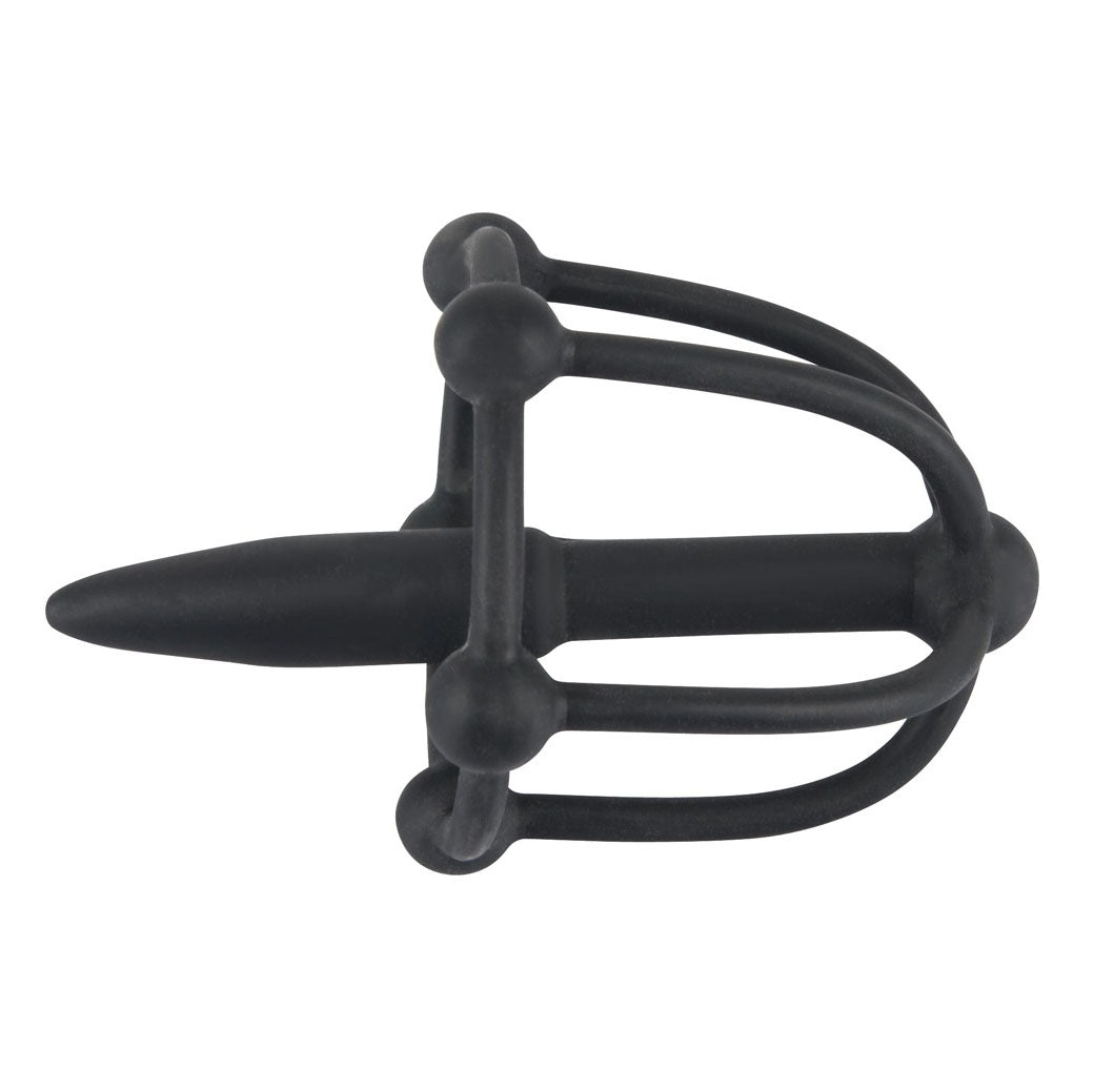 Silicone Penis Plug WIth Glans Cage Sounding Rods
