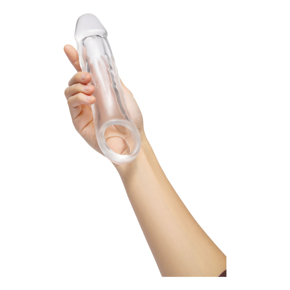 Size Up 2 Inch See-Thru Penis Extender with Ball Loop – Transparent Penis Extender > Sex Toys For Men > Penis Sleeves