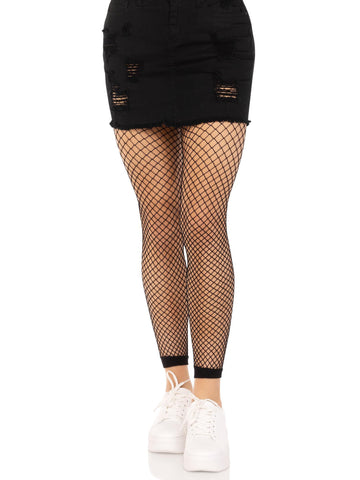 Leg Avenue Industrial Net Footless Tights Black One Size Hosiery