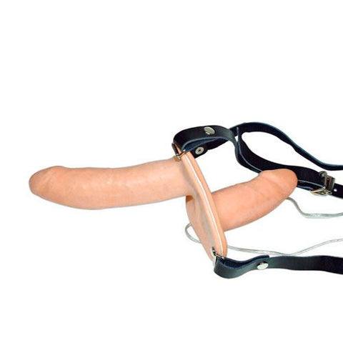 Skin Tone Dual Vibrating Adjustable Strap-On Set – Rechargeable Strap-On Default Title > Realistic Dildos and Vibes > Vibrating Strap Ons