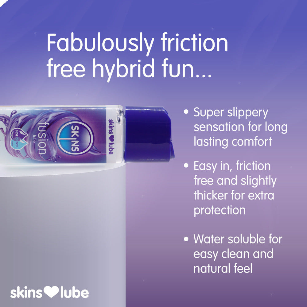 Skins Fusion Hybrid Silicone and Water-Based Lubricant 130ml Bottle Secondary image