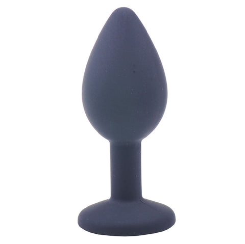 Small Black Jewelled Silicone Butt Plug > Anal Range > Jewel Butt Plugs