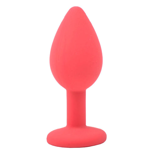 Small Red Jewelled Silicone Butt Plug > Anal Range > Jewel Butt Plugs