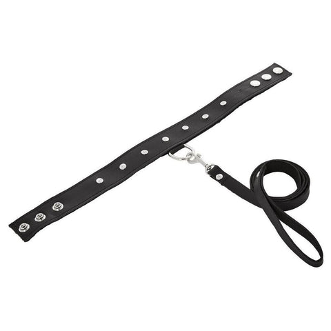 SportSheets Leather Collar And Leash Set For Intimacy > Bondage Gear > Collars