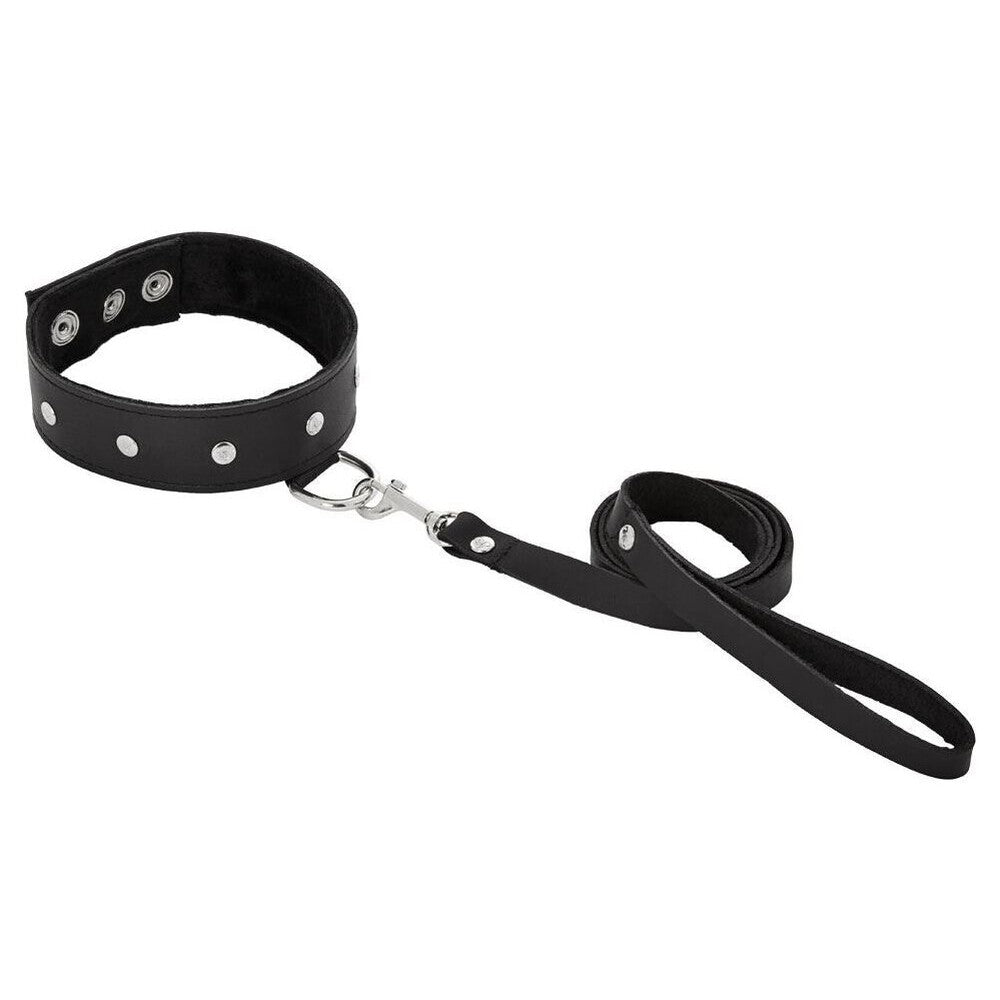 SportSheets Leather Collar And Leash Set For Intimacy Default Title > Bondage Gear > Collars