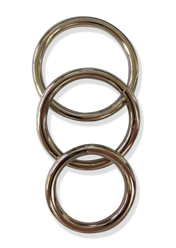 Sportsheets Seamless Metal O-Rings Set – Nickel-Free Metal 1.5 Inch, 1.75 Inch, 2 Inch Rings Accessory > Dildos > Strap On Harnesses
