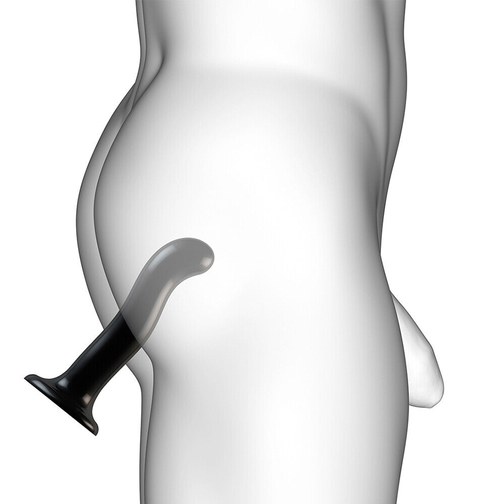 Strap On Me Curved Prostate And G Spot Dildo Large Black > Realistic Dildos and Vibes > Strap on Dildo
